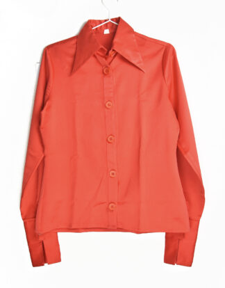 70's blouse full red