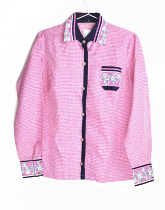 70's blouse pink retro vintage design