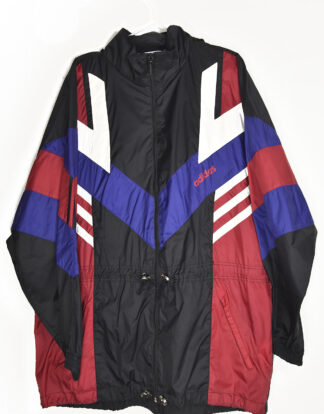 Adidas retro design rain jacket black blue and red - 198