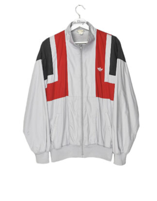 Adidas retro shapes white red and black sport jacket