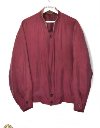 Red silk jacket - M