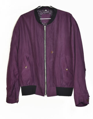 Purple and black silk jacket