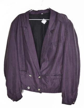 Purple and black silk jacket - M