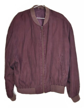 Plum retro silk jacket - XL