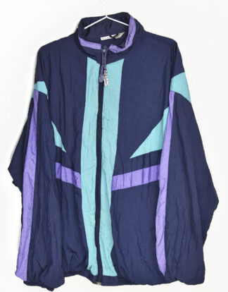 Retro blue and purple summer jacket - XXL