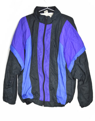 Retro black and purple summer jacket - XXL