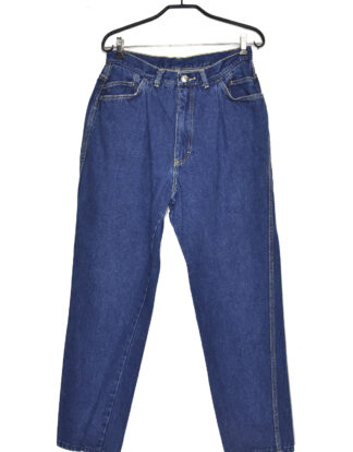 High waist loose blue jeans
