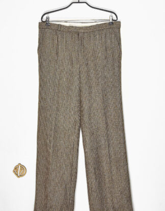Brown pleated trousers