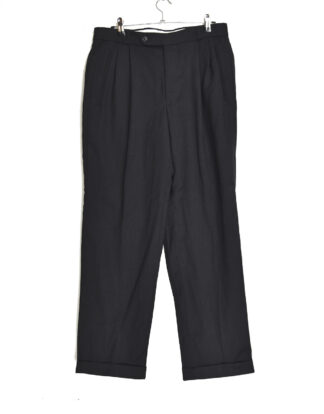 Black pleated trousers