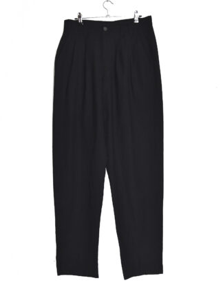 Black pleated trousers