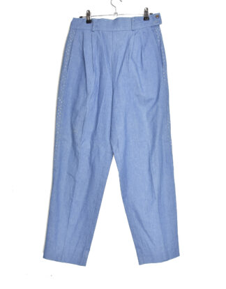 Light blue pleated trousers