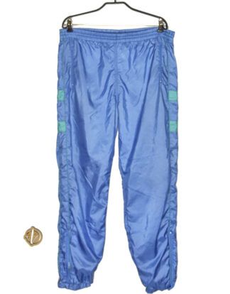 Vintage bright blue and green sport track pants - 50