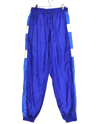 Retro bright blue and white sport track pants - L