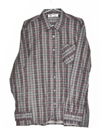Grey and red small checkered flannel shirt - 41