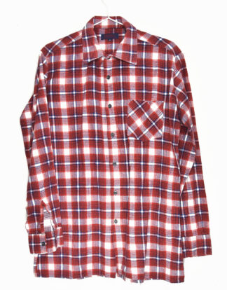 Red and white checkered flannel shirt - 41/42