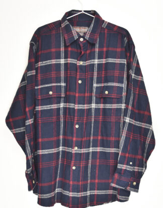 Blue and red big checkered flannel shirt - XL