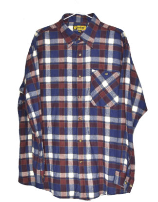 Blue and red checkered flannel shirt - XL