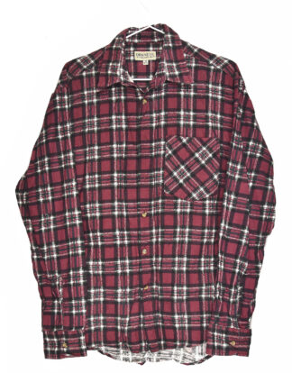 Red and black checkered flannel shirt - M