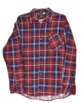 Red and blue checkered flannel shirt - 44/45