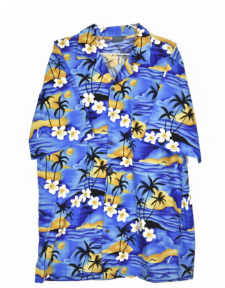 Hawaii beach palms and flowers shirt - XXL