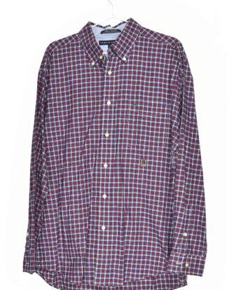 Tommy Hilfiger red and blue check shirt - L