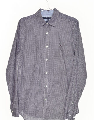 Tommy Hilfiger mini print white and blue shirt - S