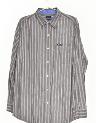 Chaps cream vertical lines shirt - L