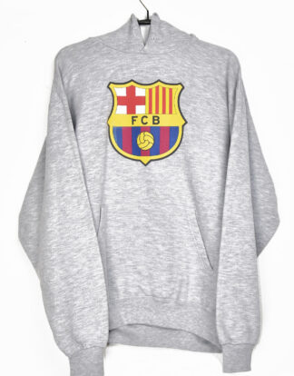 FC Barcelona logo grey hodded sweatshirt - M