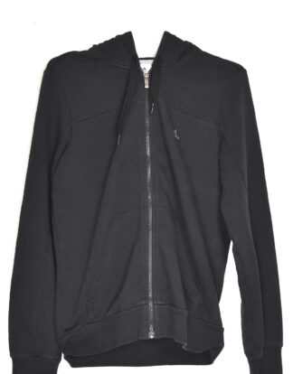 Adidas zipped black hodded sweatshirt - S