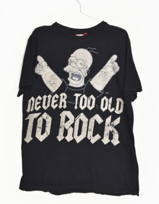 Homer Simpson rock print black t-shirt - XL