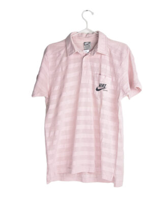 Nike pink stripes polo t-shirt - M