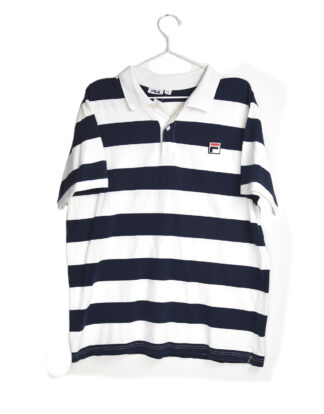 Fila white and blue stripes polo t-shirt - XXL