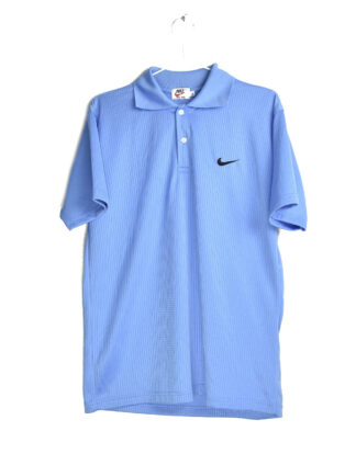 Nike black logo blue polo t-shirt - M