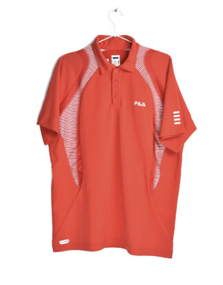 Fila retro red polo t-shirt - L