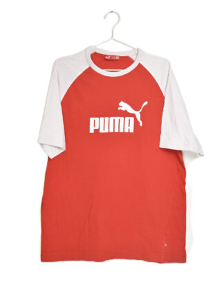Puma white and red vintage t-shirt - L