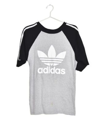 Adidas grey and black vintage t-shirt