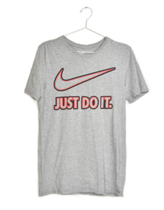 Nike JUST DO IT logo grey t-shirt
