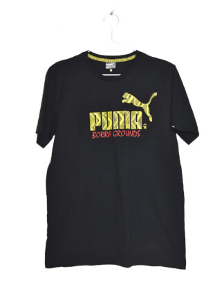 Puma yellow logo black t-shirt
