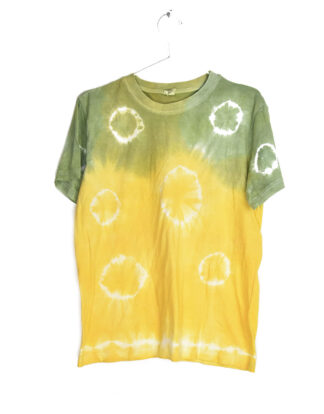 Tie dye green and yellow t-shirt - S