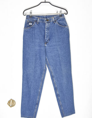 High waist loose baggy blue jeans
