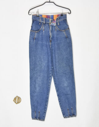 High waist blue jeans - T35