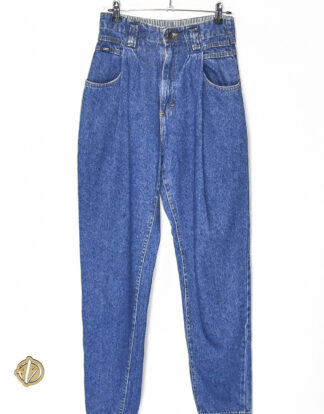 High waist loose baggy blue jeans -T6