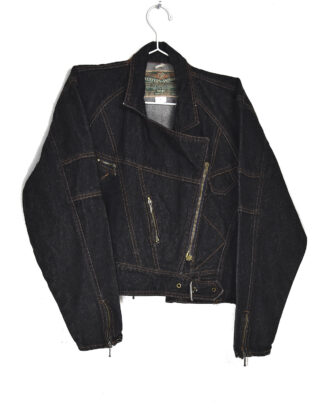 Western Passion black denim jacket - L