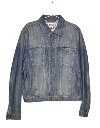Mustang distressed denim jacket - L