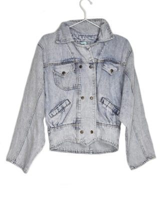 NB light blue distressed denim jacket -