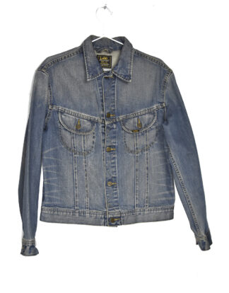 Lee distressed blue denim jacket - XL