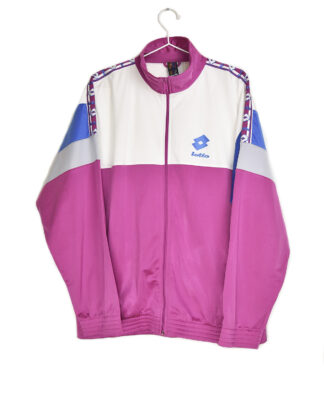 Lotto retro white blue and pink sport jacket