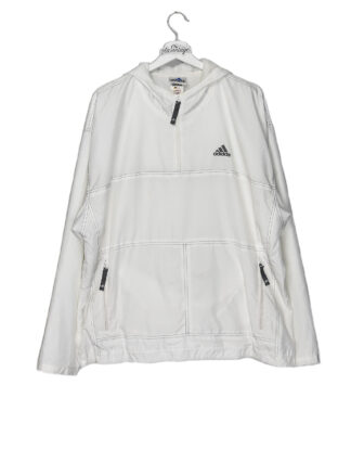 Adidas white sport jacket - M