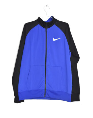 Nike blue and black retro sport jacket - L