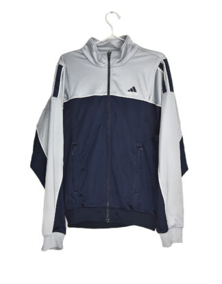 Adidas grey and dark blue sport jacket